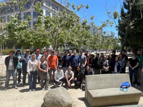 Vigneron Lab members posing for a photo.